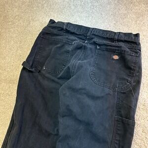 Dickies Carpenter Work Pants 36x33 Faded Black Utility Workwear Distressed